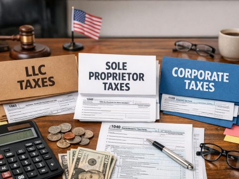 How LLCs, sole proprietorships, and corporations are taxed differently
