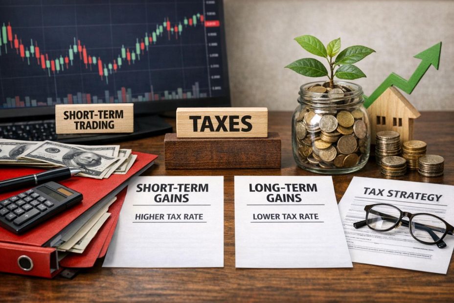 Tax implications of short-term trading vs long-term investing
